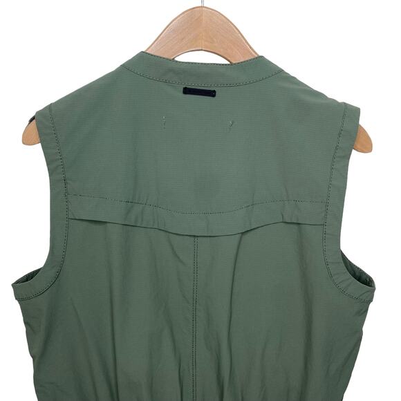 BLANC NOIR Caravan Short Sleeve Button Up Romper Army Green Size Small - Picture 7 of 14